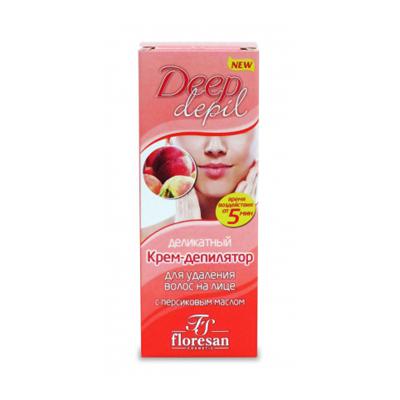 Купить Деликатный крем-депилятор для удаления волос на лице с маслом персика floresan