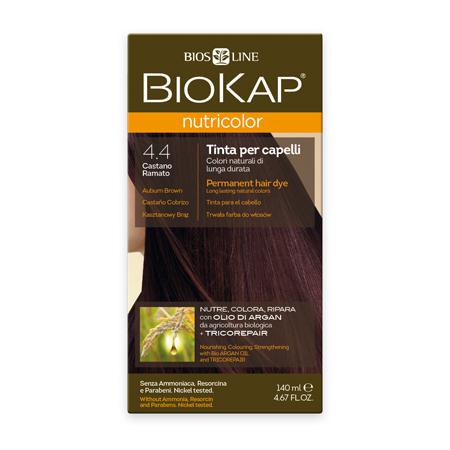 Купить Стойкая натуральная крем-краска для волос biokap nutricolor (цвет медно-коричневый) biosline