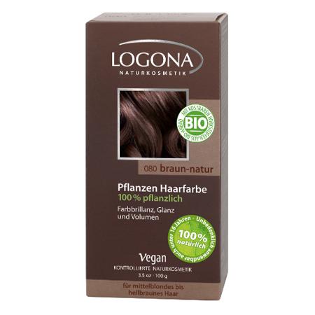 Купить Растительная краска для волос 080 «натурально-коричневый» logona