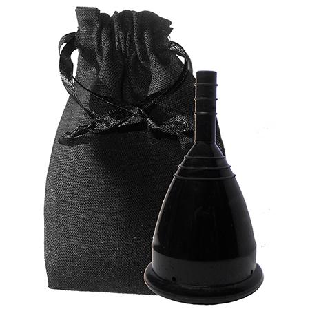 Купить Черная менструальная чаша в мешочке (размер s) cuplee