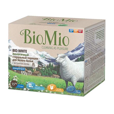 Купить Стиральный порошок для белого белья bio-white с экстрактом хлопка без запаха bio mio