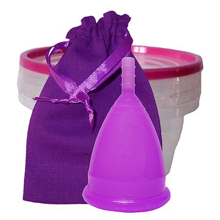 Купить Фиолетовая менструальная капа в контейнере (размер l) cuplee