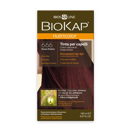 Купить Стойкая натуральная крем-краска для волос biokap nutricolor (цвет рубиново-красный) biosline