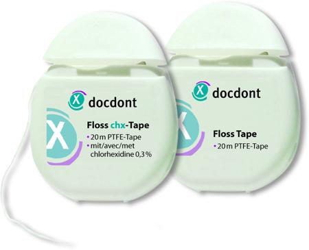 Купить Зубной флосс mirafloss chx-tape с хлоргексидином, антибактериальный miradent/docdont