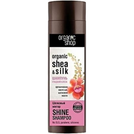 Купить Шампунь разглаживающий для волос «шелковый нектар» organic shop